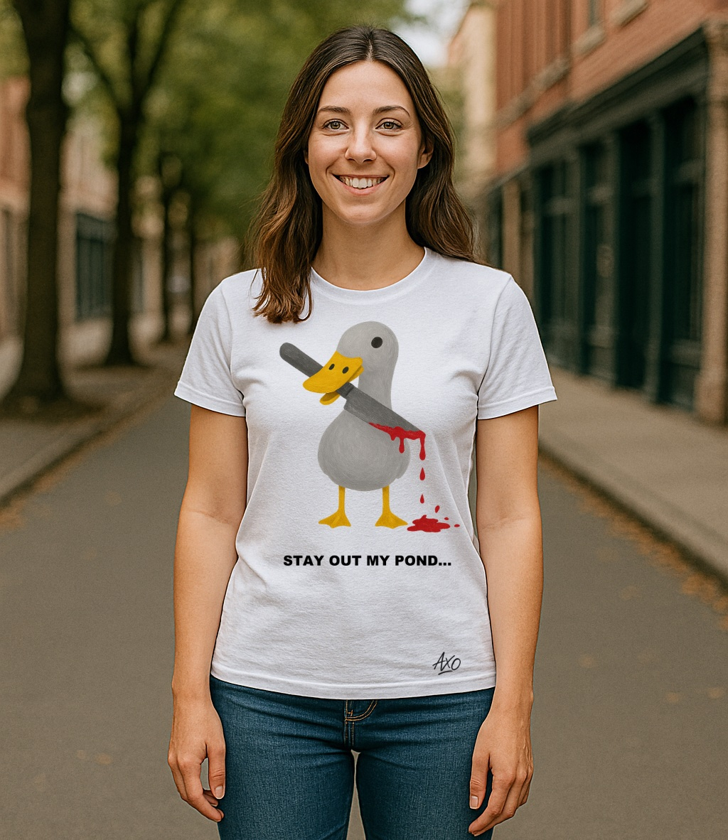 Anthem T-shirt Stay Out My Pond With The Duck White Large